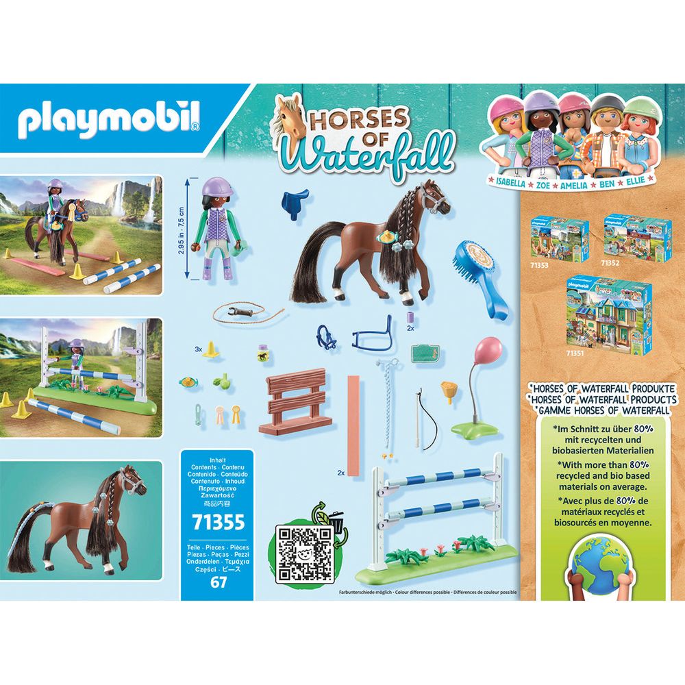  Playmobil -  Equestrian Jumping Arena with Zoe and Blaze Playset -  Preschool