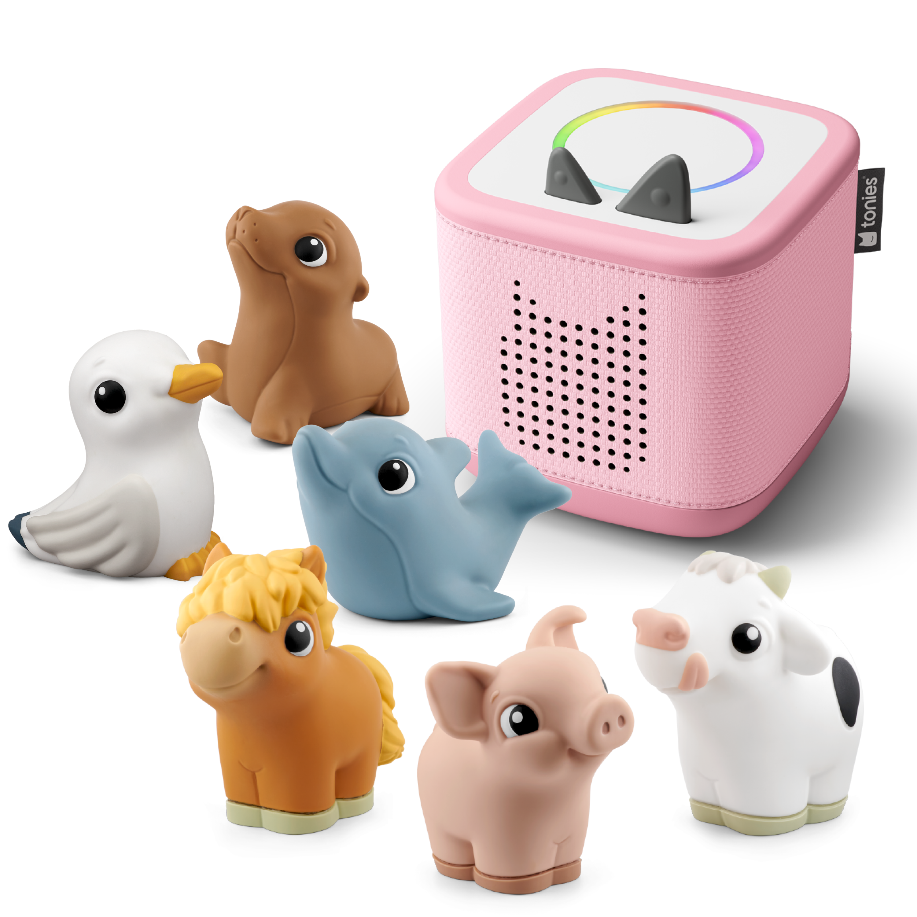 Tonies -  Exclusive Toniebox 2 Bundle: Ocean + Farm - Cloud Pink -  Electronics