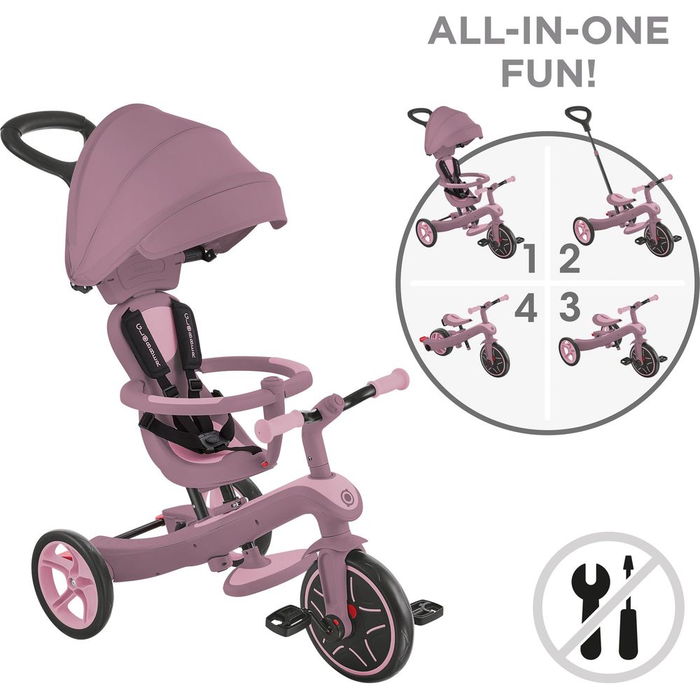  Globber -  Explorer Trike Eco 4-in-1 - Berry -  Outdoor