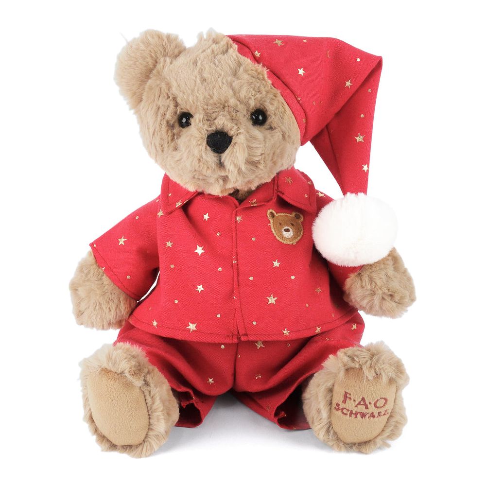  FAO Schwarz -  FAO Bear with Red Star Pajamas -  Plush