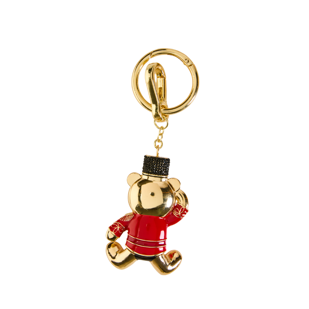  FAO Schwarz -  FAO Chrome Bear Keychain - Gold -  Souvenirs