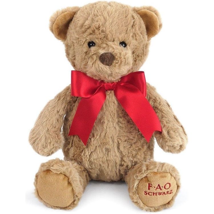 FAO Schwarz -  FAO Exclusive Bear with Red Bow -  Plush