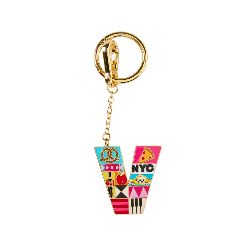  FAO Schwarz -  FAO Initial Keychain - V -  Souvenirs