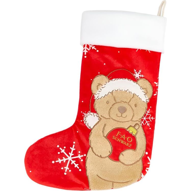  Bunnies By The Bay -  FAO Schwarz Christmas Bear Stocking -  Holiday