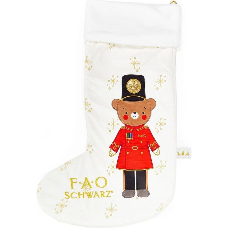  Bunnies By The Bay -  FAO Schwarz Toy Solider Bear Stocking -  Holiday