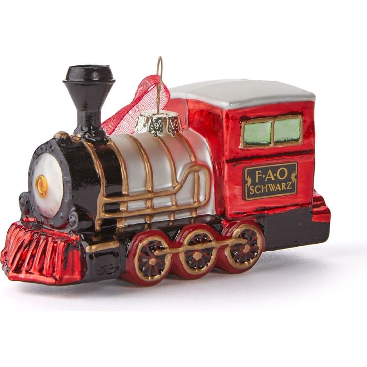  FAO Schwarz -  FAO Schwarz Train Glass Ornament -  Holiday