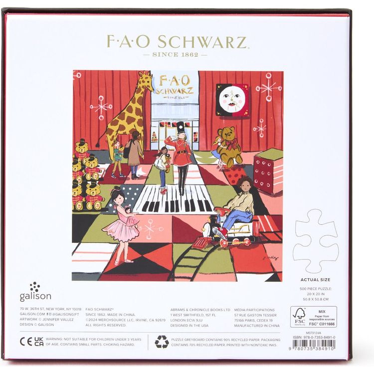  FAO Schwarz -  FAO Schwarz Twinkling Toyland 500 Piece Puzzle -  Souvenirs