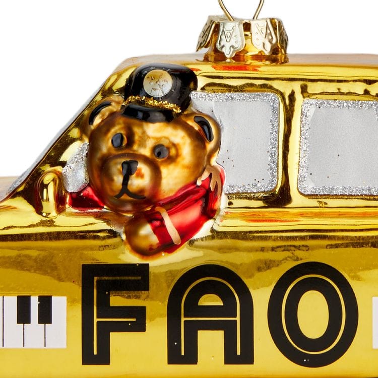  FAO Schwarz -  FAO Taxi Glass Ornament -  Holiday