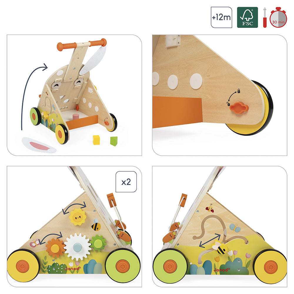  Janod -  Farm Multi-Activity Baby Walker -  Infants