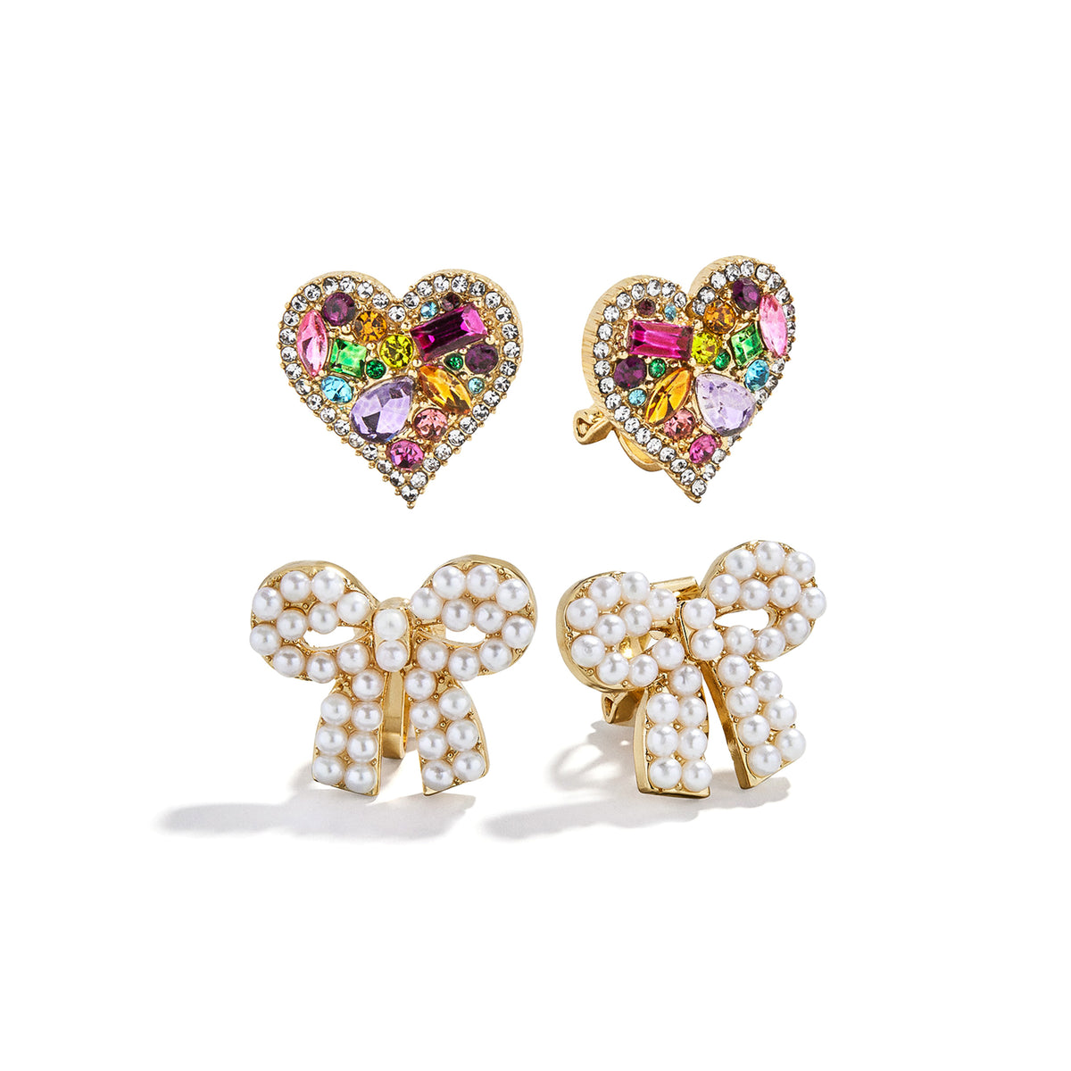 Minibar by BaubleBar -  Feeling Cute Kids' Clip-On Earring Set - Multi -  Trend Accessories