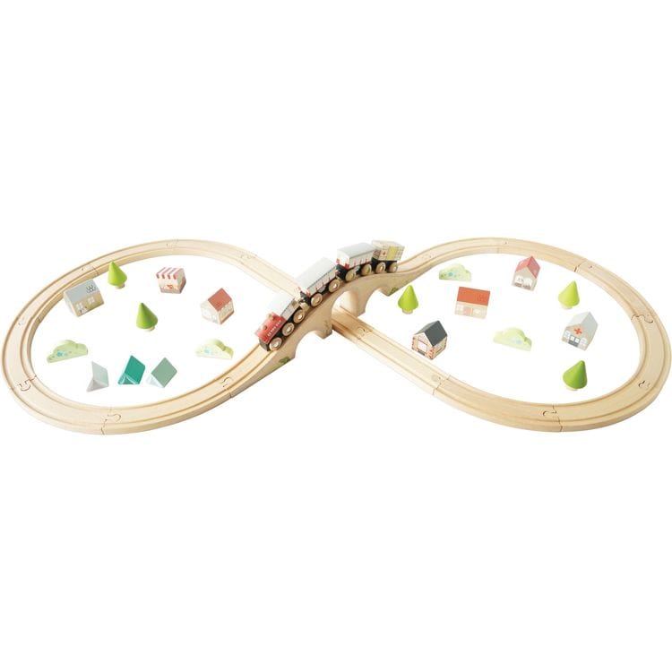  Le Toy Van -  Figure 8 Wooden Train Set - 40 Pieces -  Preschool
