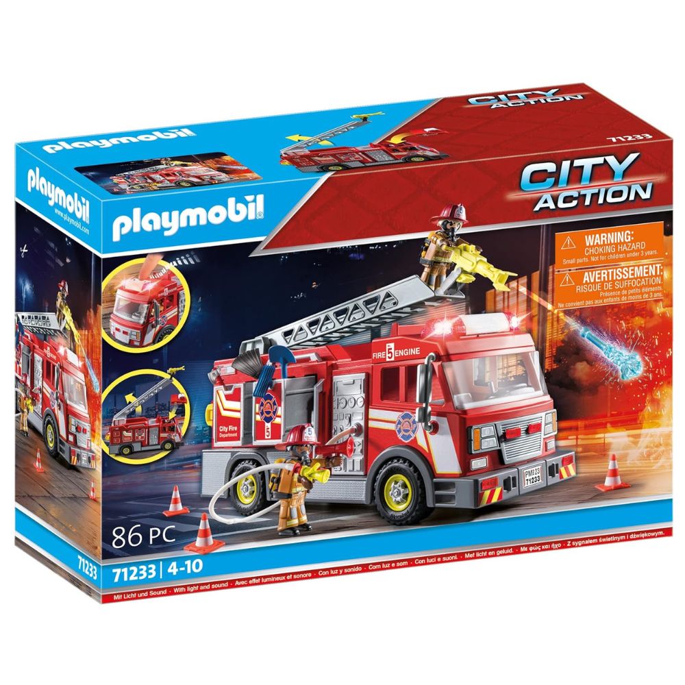  Playmobil -  Fire Truck with Accessories and 2 Figures -  Preschool