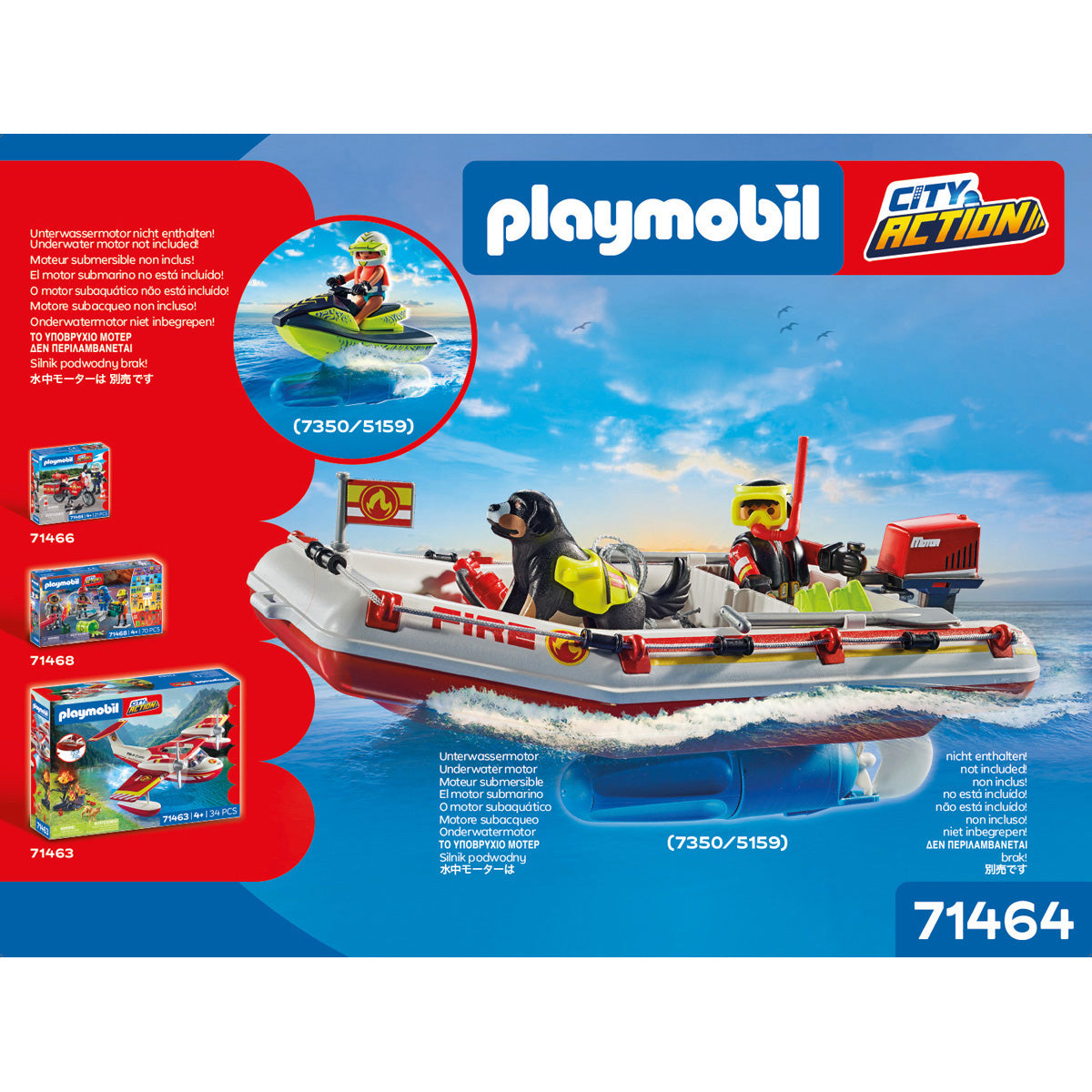  Playmobil -  Fireboat with Water Scooter Playset -  Preschool