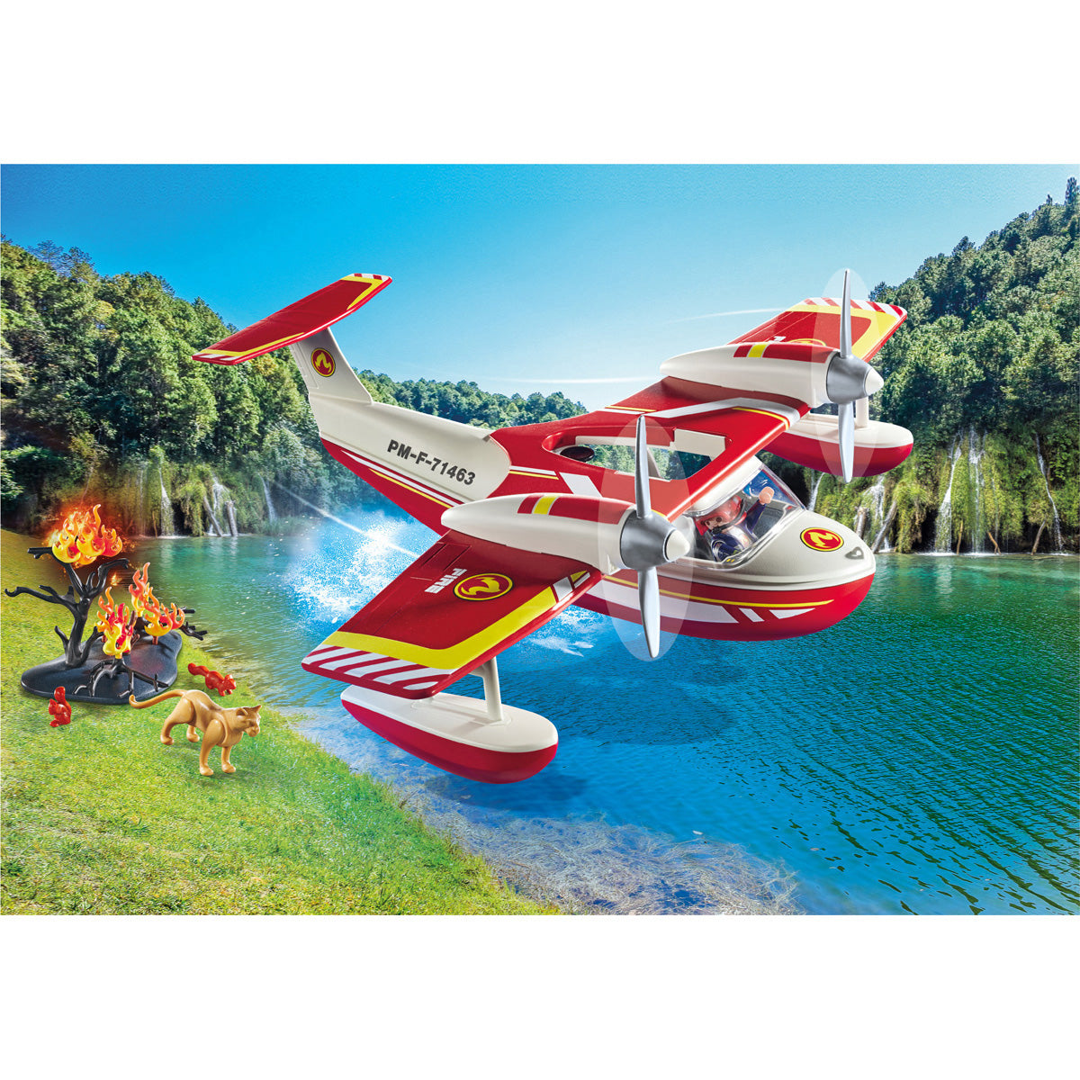  Playmobil -  Firefighting Seaplane Playset -  Preschool