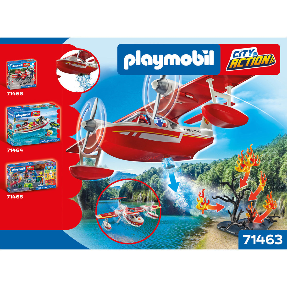  Playmobil -  Firefighting Seaplane Playset -  Preschool