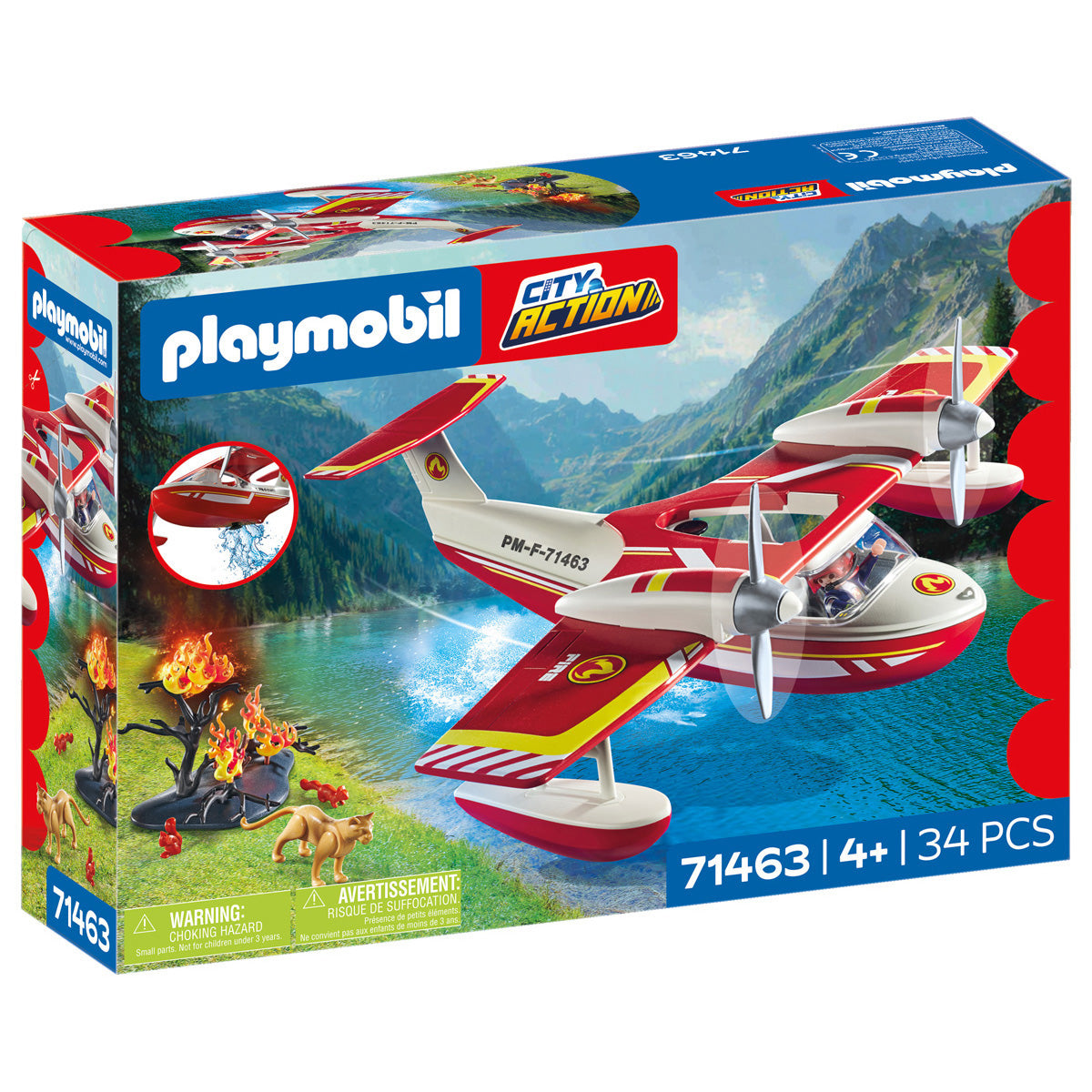  Playmobil -  Firefighting Seaplane Playset -  Preschool
