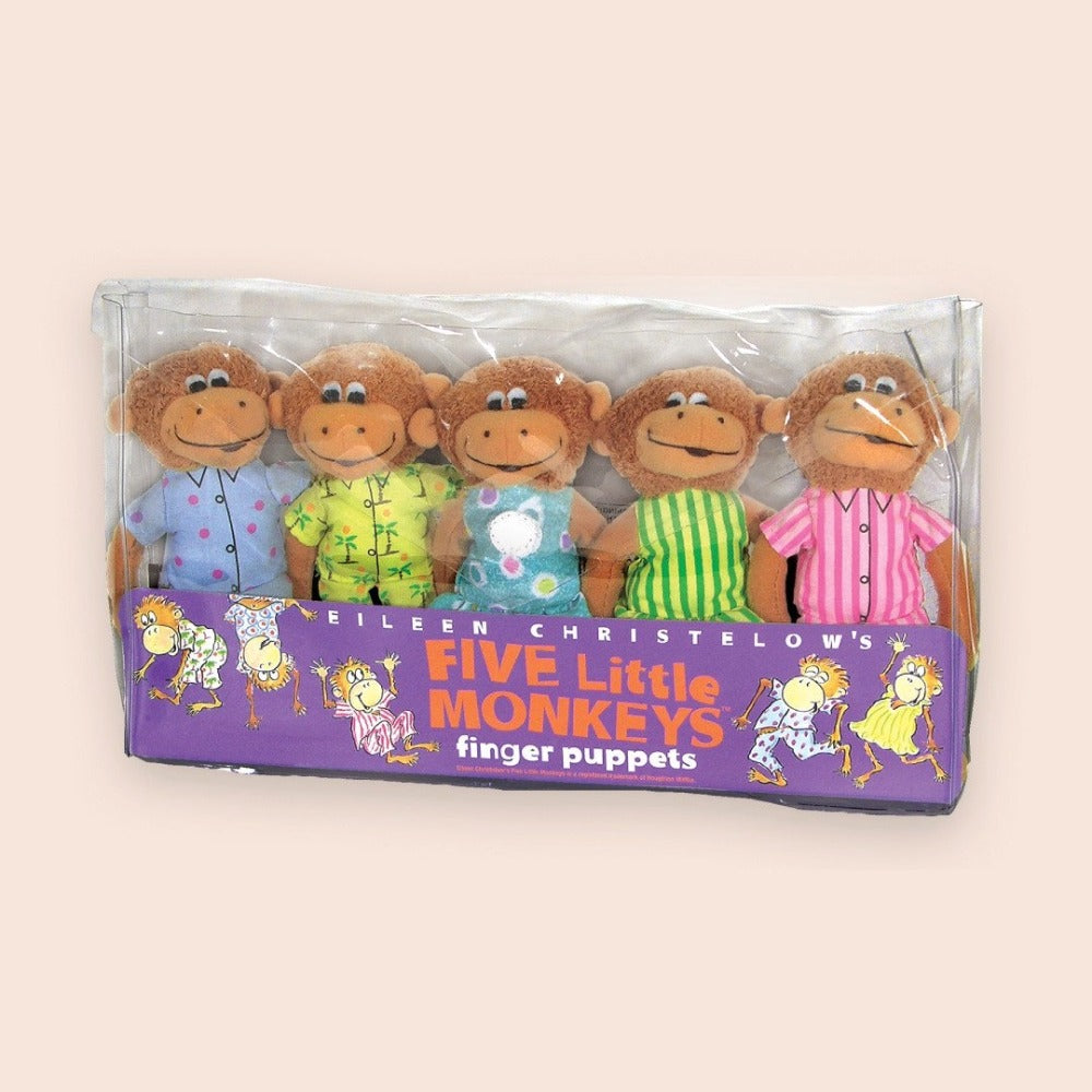 Five Little Monkeys Finger Puppet Playset | MerryMakers