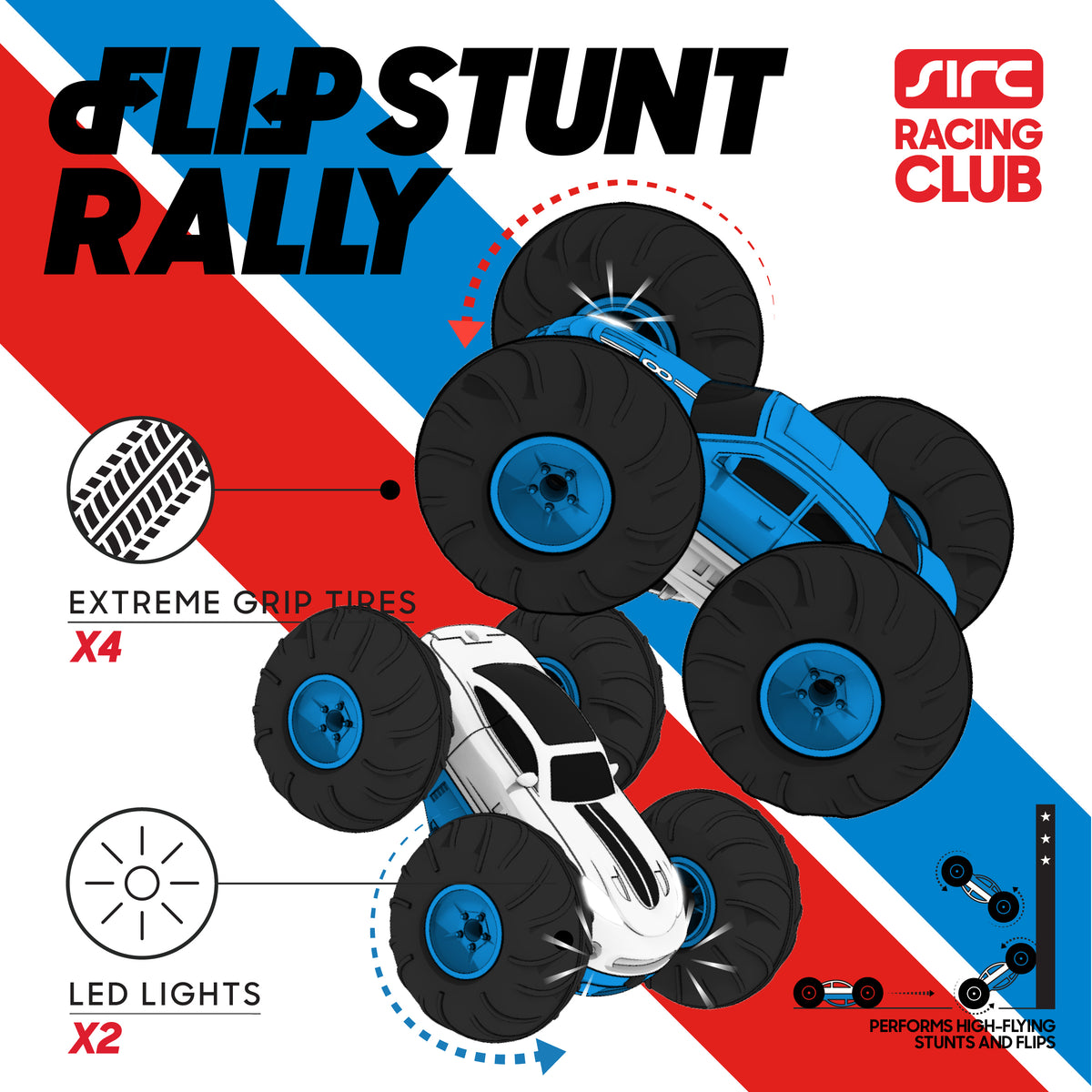 Sharper Image -  Flip Stunt Rally Remote Control Stunt Vehicle -  Vehicles