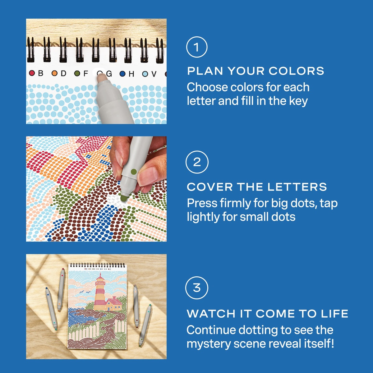 Lifelines -  FlowArt: Dot-By-Letter - Day at the Beach -  Creativity
