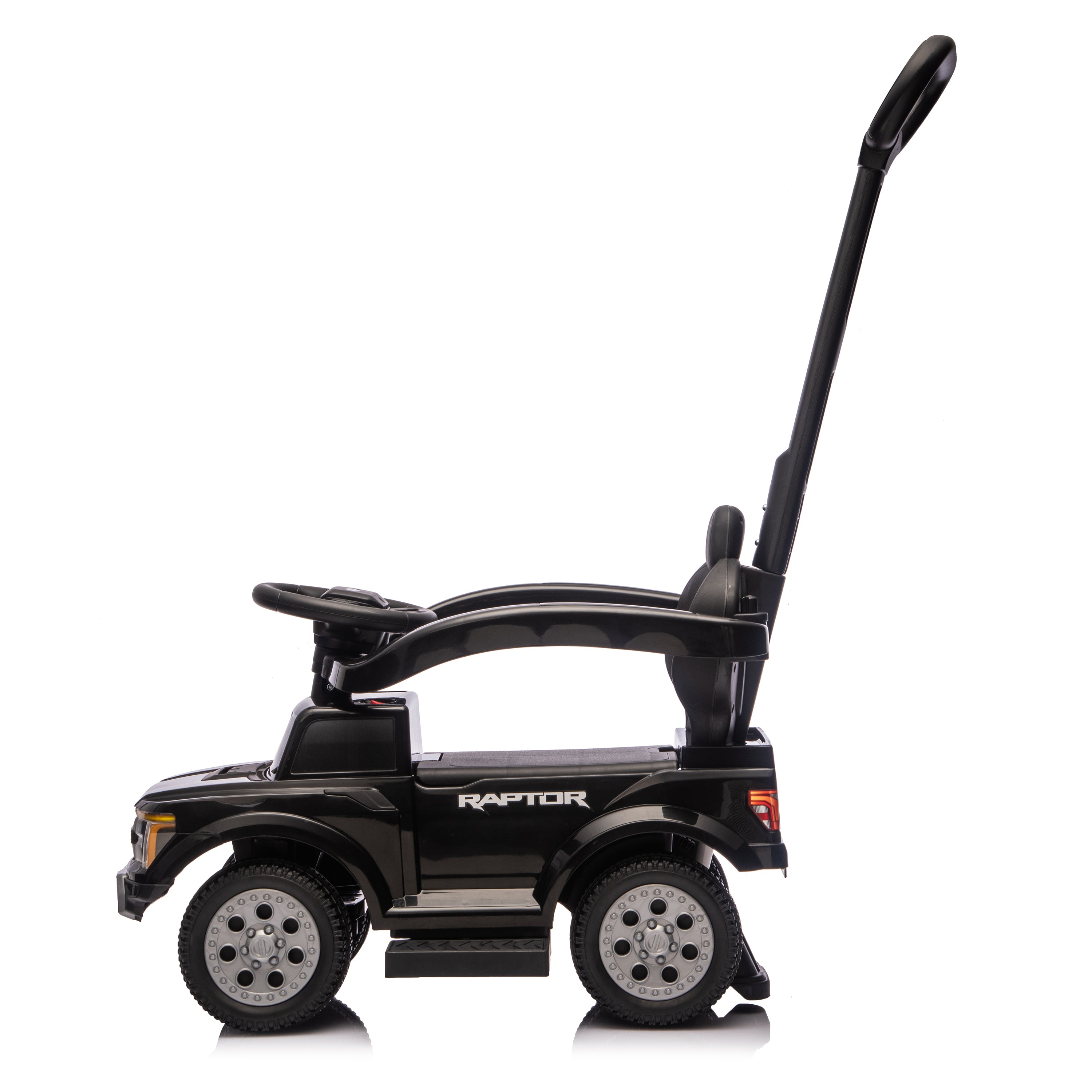  Freddo -  Ford Raptor 3-in-1 Push Ride On Toy Car - Black -  Outdoor