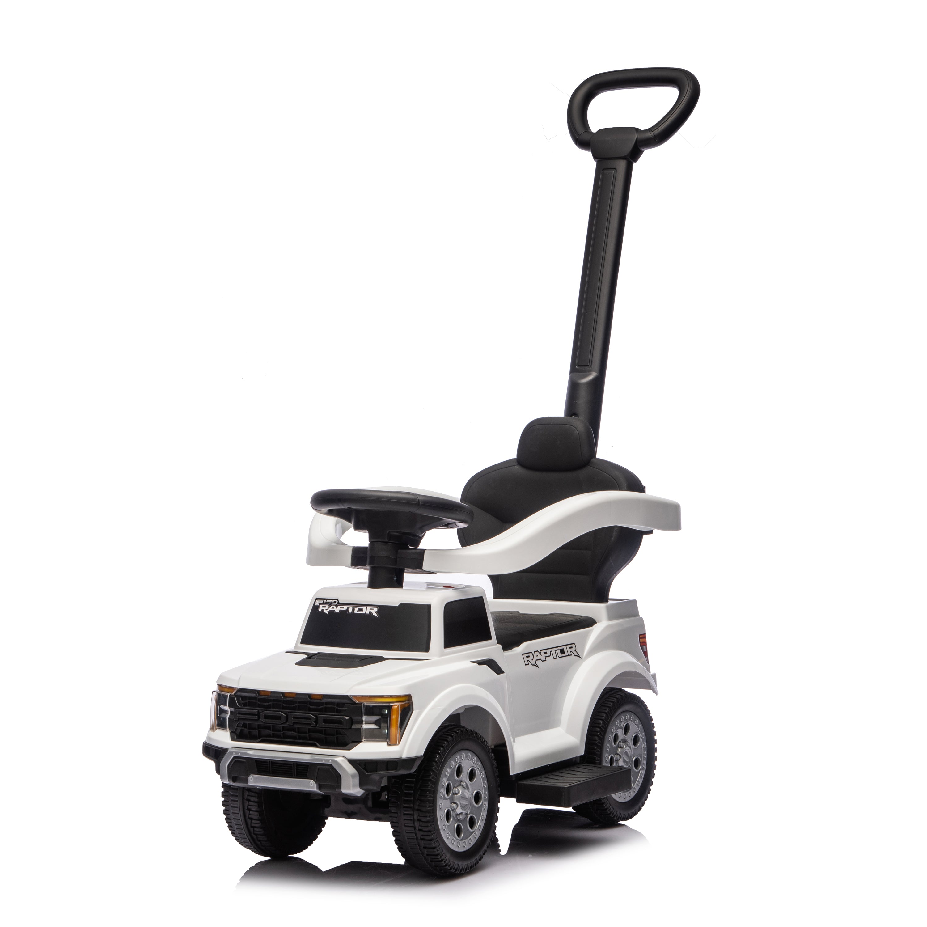  Freddo -  Ford Raptor 3-in-1 Push Ride On Toy Car - White -  Outdoor