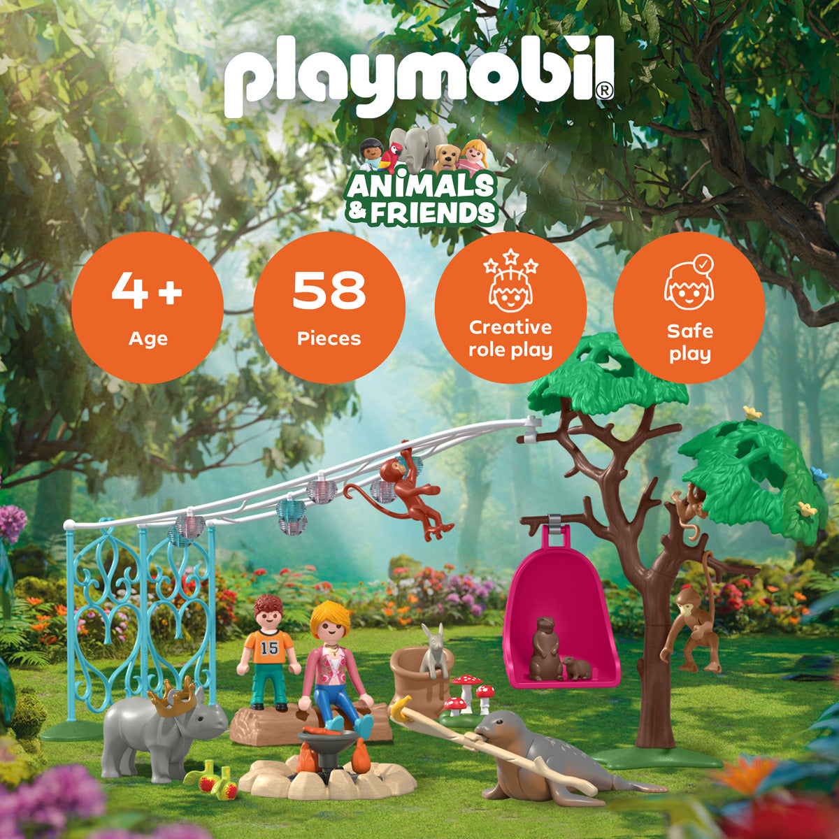  Playmobil -  Forest Birthday Party Fun Playset -  Preschool