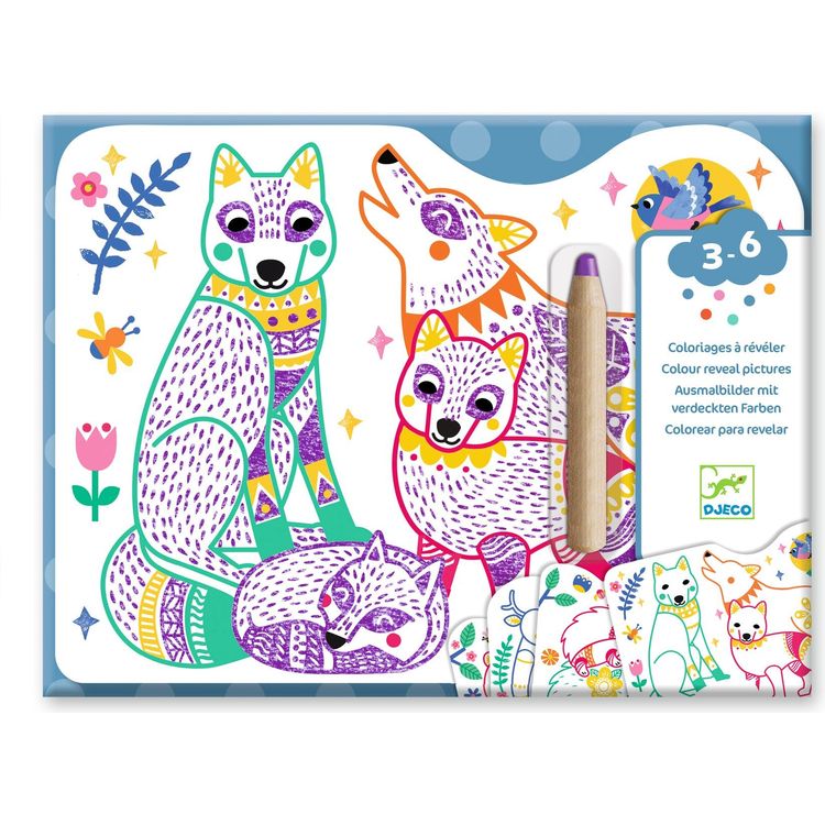  Djeco -  Forest Families Coloring Set -  Creativity