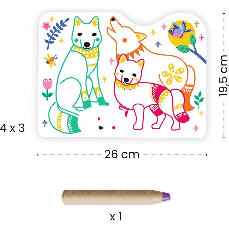  Djeco -  Forest Families Coloring Set -  Creativity