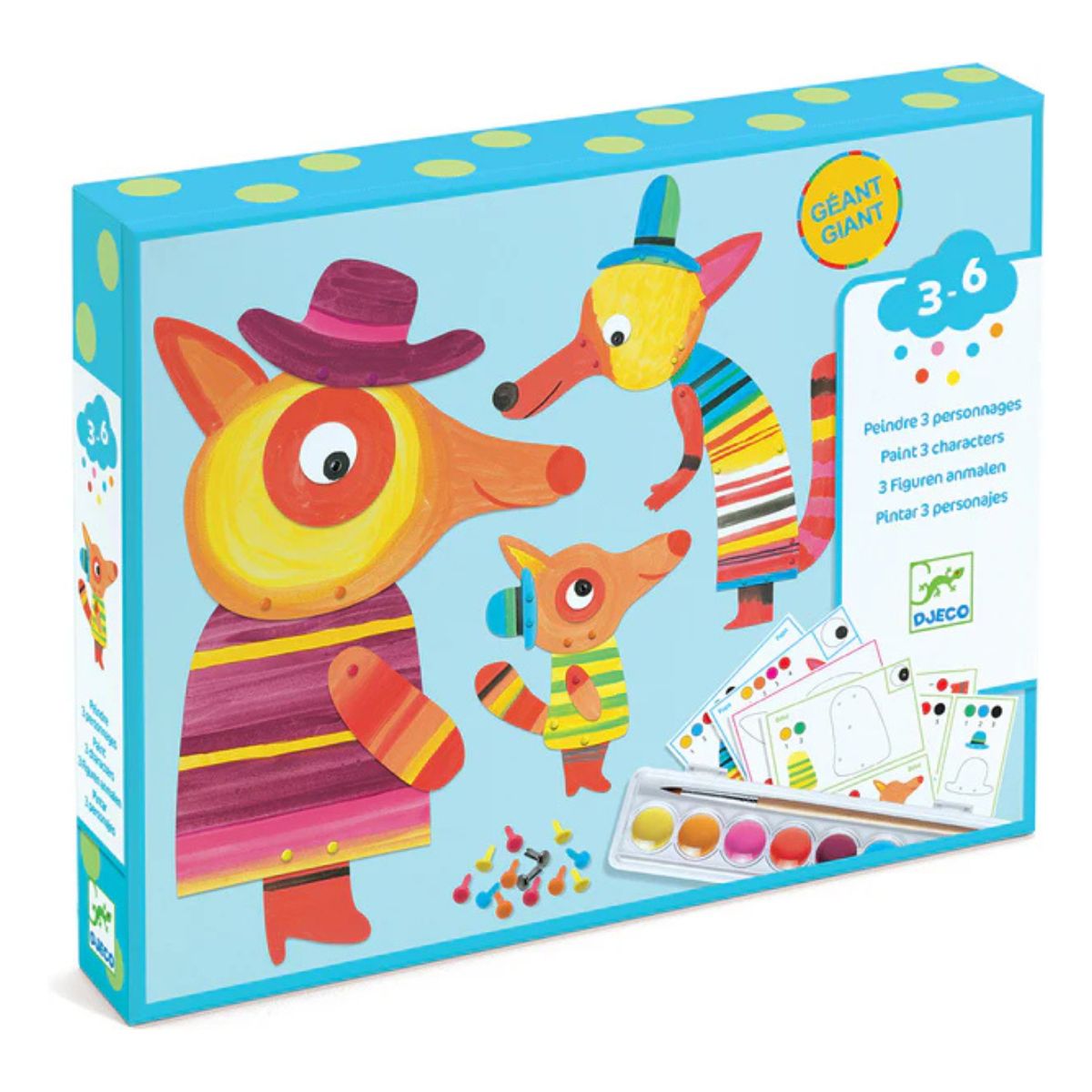  Djeco -  Fox Family Watercolor Set -  Creativity
