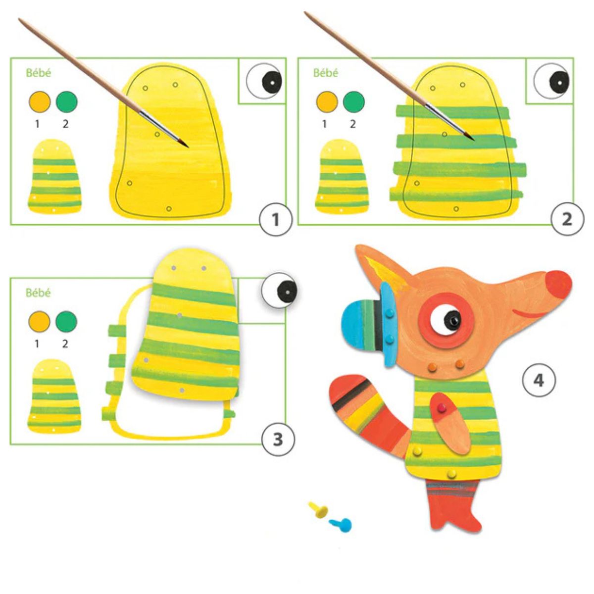  Djeco -  Fox Family Watercolor Set -  Creativity