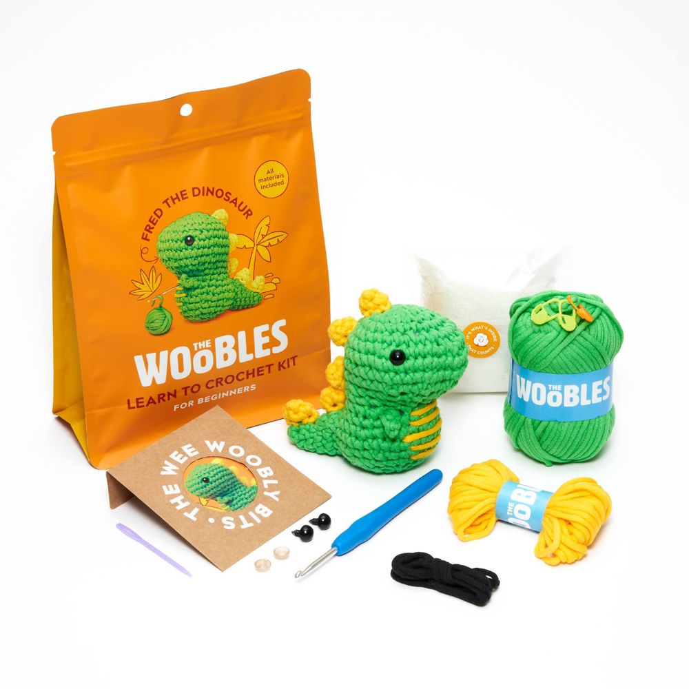  The Woobles -  Fred the Dino Learn to Crochet Kit -  Creativity