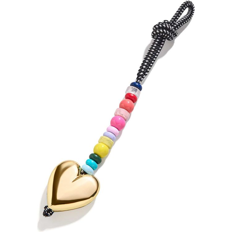  Minibar by BaubleBar -  Free Spirit Heart Beaded Bag Charm -  Trend Accessories