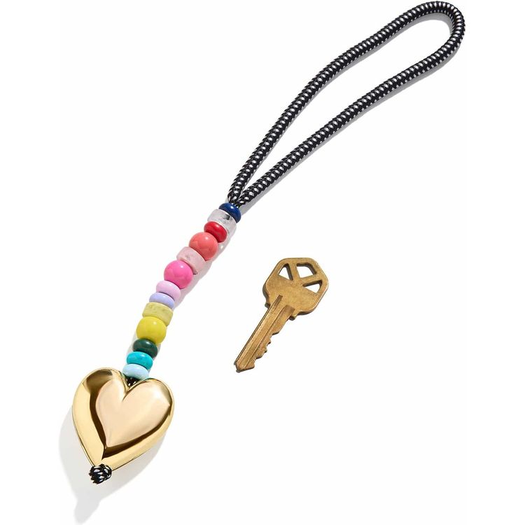  Minibar by BaubleBar -  Free Spirit Heart Beaded Bag Charm -  Trend Accessories