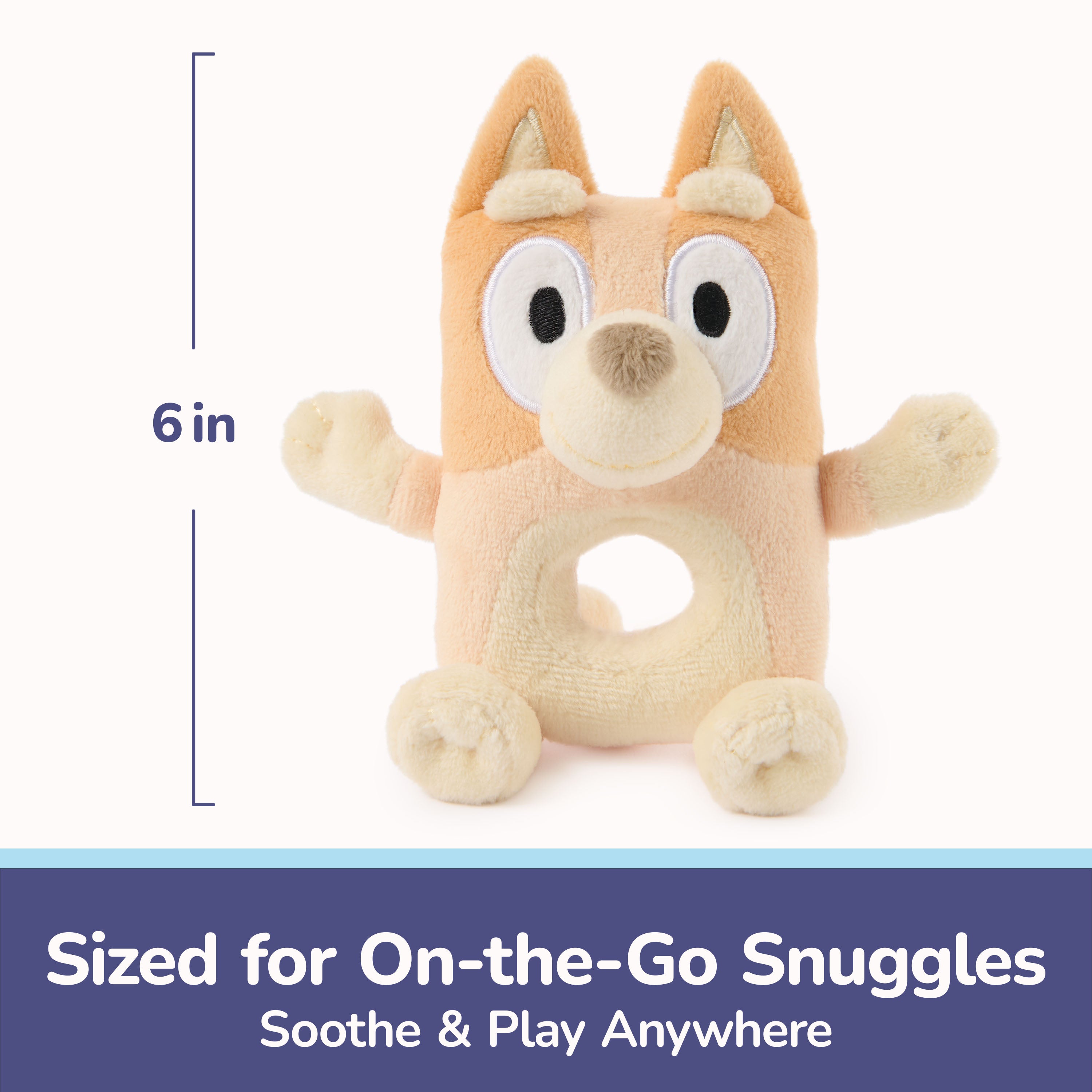  Gund -  GUND Bingo Plush Ring Rattle - 6” -  World Of Bluey