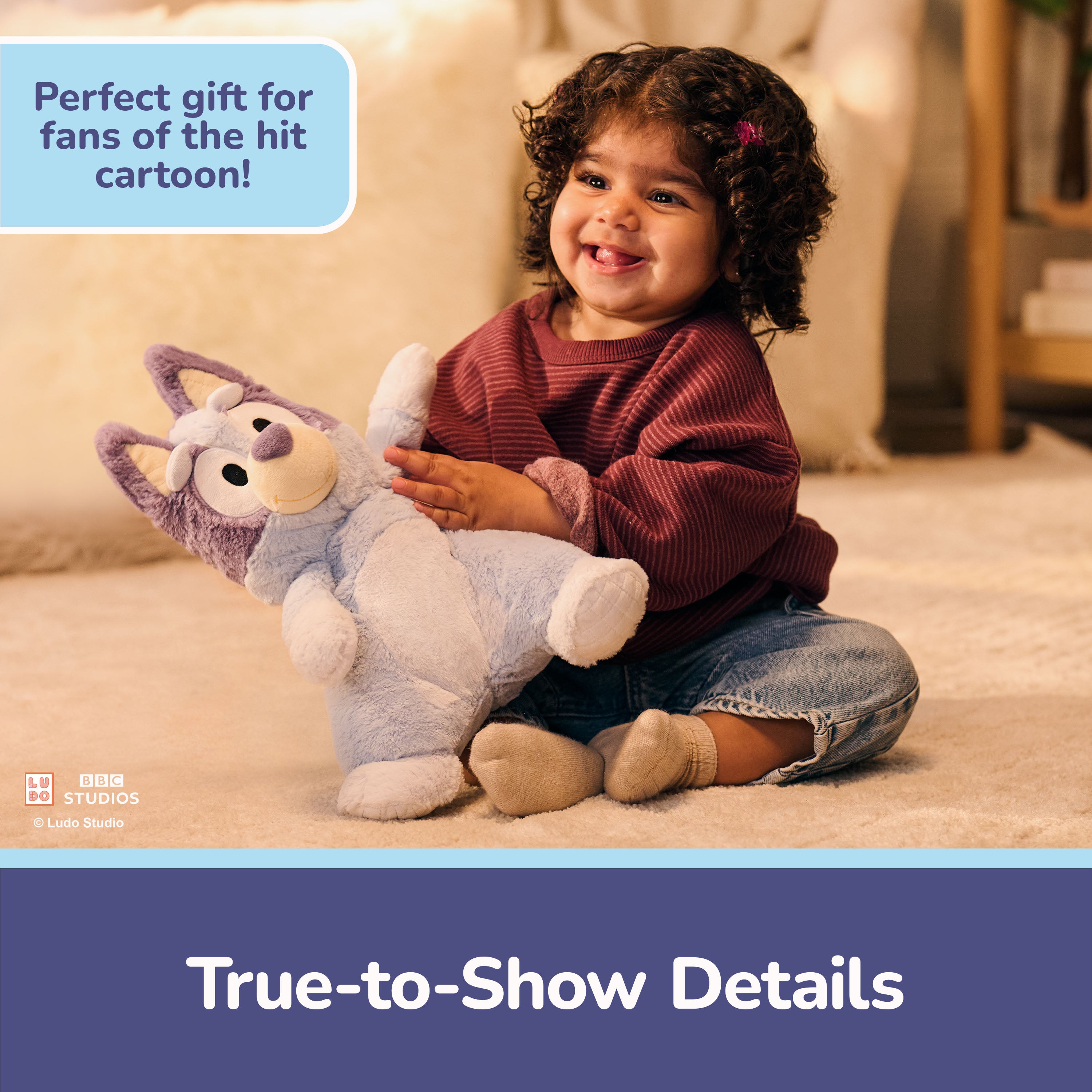  Gund -  GUND Bluey Oh So Snuggly Plush - 12.5” -  World Of Bluey