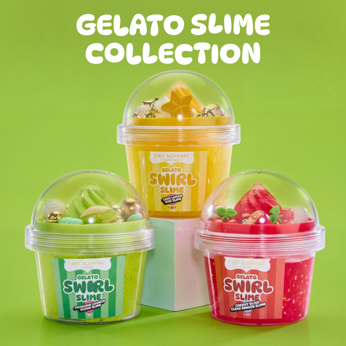FAO Schwarz -  Gelato Swirl Slime – Pistachio Crunch Cloud Slime -  Creativity