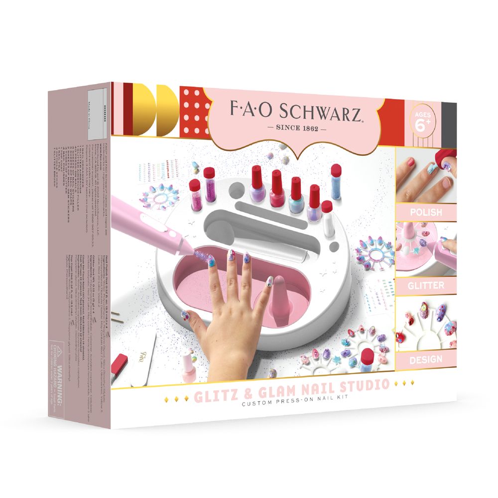 Glitz & Glam Nail Studio Custom Press-On Nail Kit | FAO Schwarz