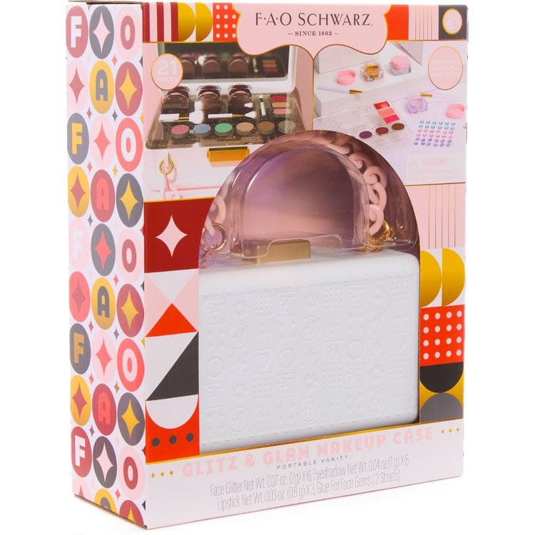  FAO Schwarz -  Glitz & Glam Portable Vanity Makeup Case -  Fashion Activity and Roleplay
