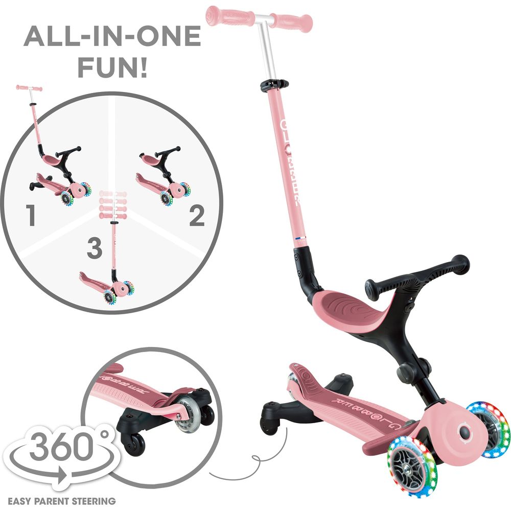  Globber -  Go Up Active 360 Scooter - Pastel Pink -  Outdoor