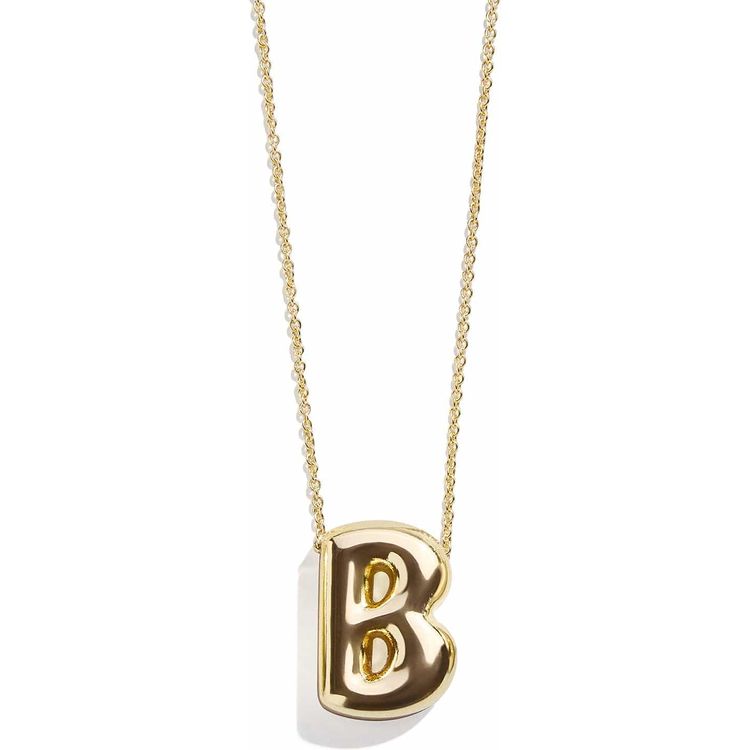  Minibar by BaubleBar -  Gold Bubble Initial Necklace - B -  Trend Accessories