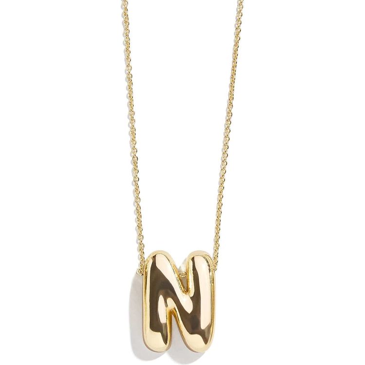  Minibar by BaubleBar -  Gold Bubble Initial Necklace - N -  Trend Accessories