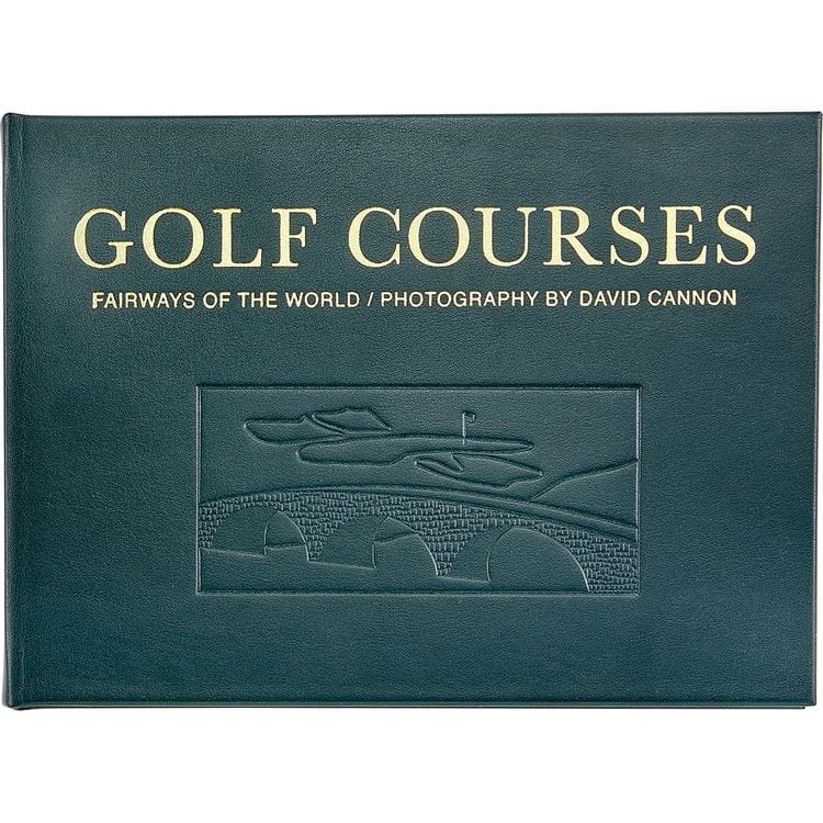  Graphic Image -  "Golf Courses: Fairways of the World" Book in Green Bonded Leather -  Books