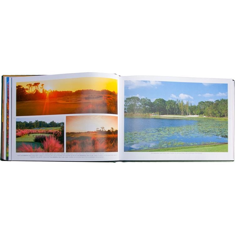  Graphic Image -  "Golf Courses: Fairways of the World" Book in Green Bonded Leather -  Books