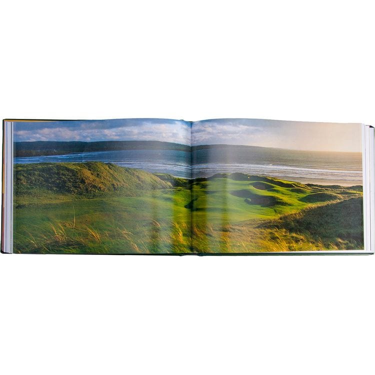  Graphic Image -  "Golf Courses: Fairways of the World" Book in Green Bonded Leather -  Books