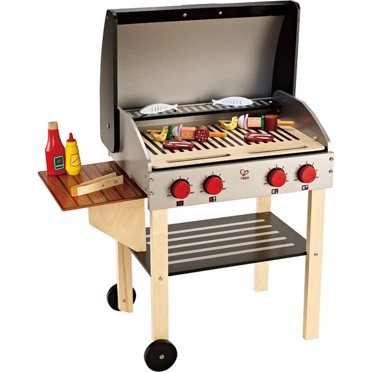  Hape -  Gourmet Pretend Play Grill with Food Accessories -  Preschool