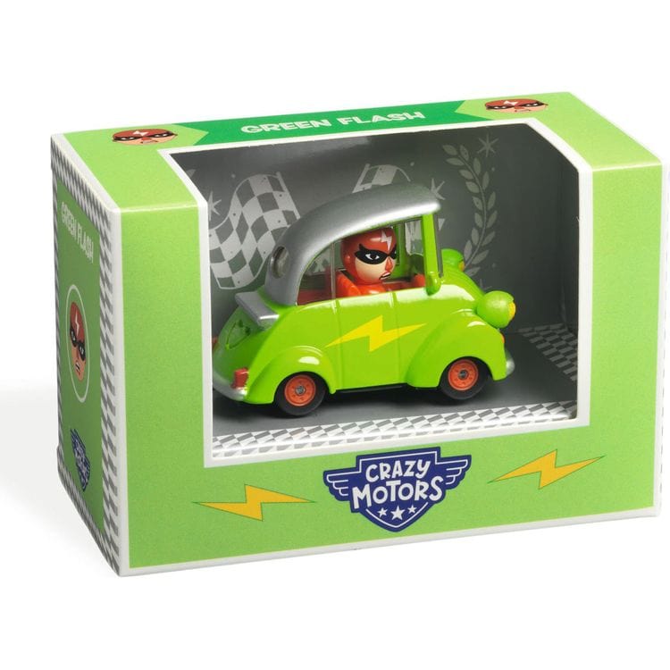 Djeco -  Green Flash Crazy Motors Car Toy -  Vehicles
