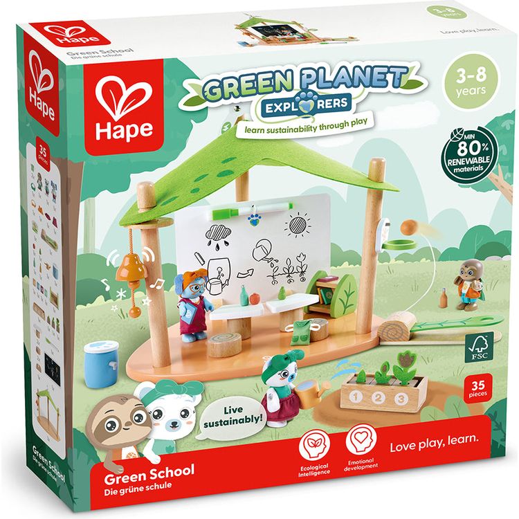  Hape -  Green School Playset -  Preschool