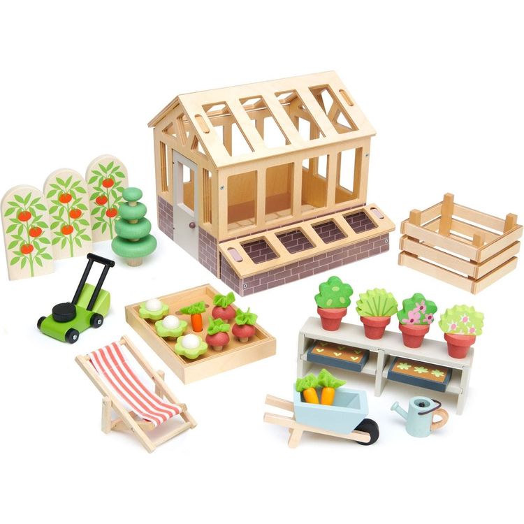  Tender Leaf Toys -  Greenhouse and Garden Set -  Preschool