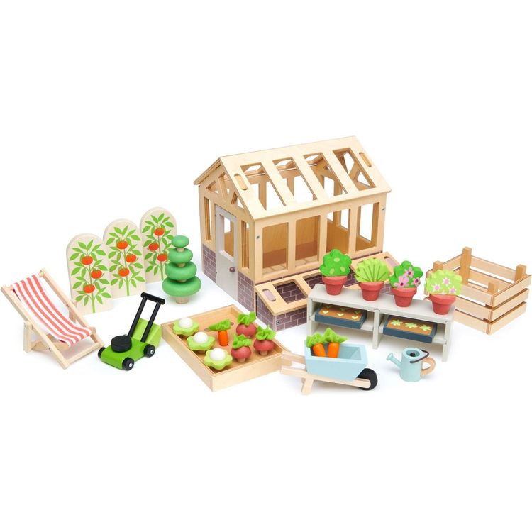  Tender Leaf Toys -  Greenhouse and Garden Set -  Preschool