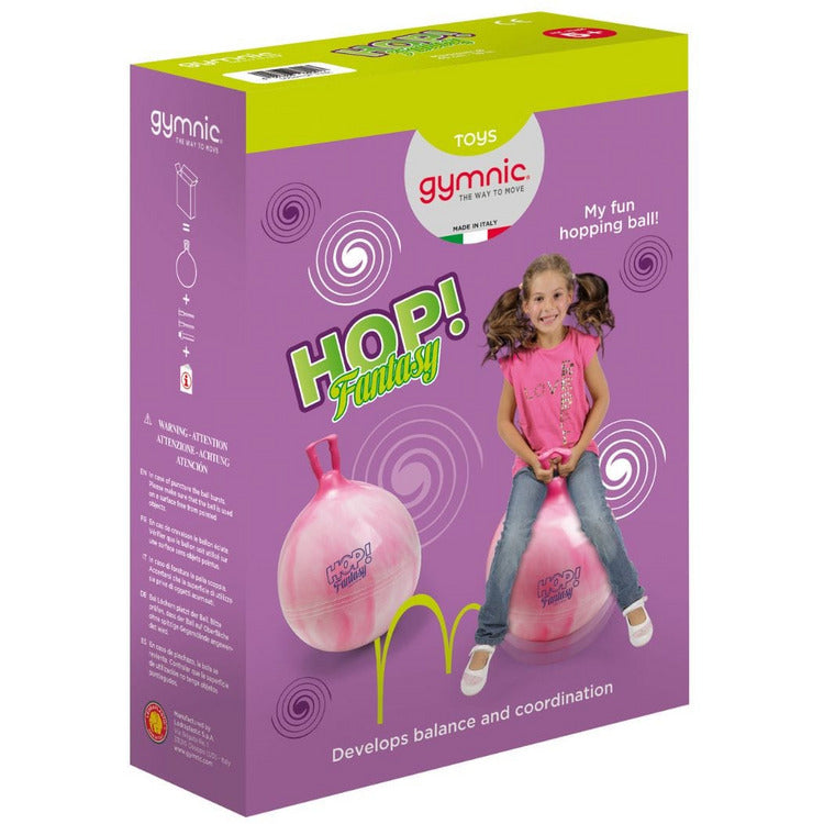 Gymnic® -  Gymnic Hop 45 - 18 inch Hop Ball Swirl Pink -  Preschool